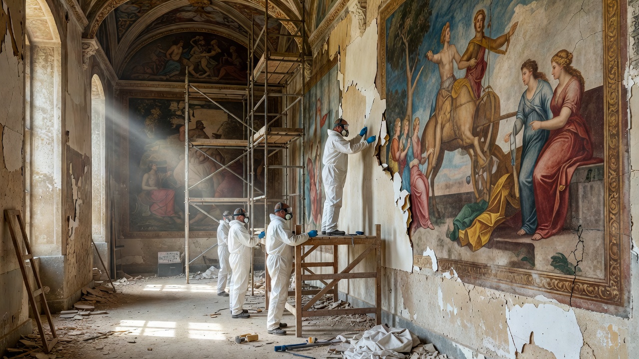 Manor Restoration Reveals Hidden 19th-Century Murals